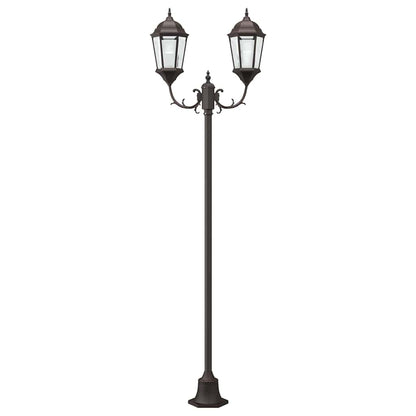 Garden Light Post Bronze Aluminium and Glass