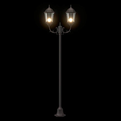 Garden Light Post Bronze Aluminium and Glass