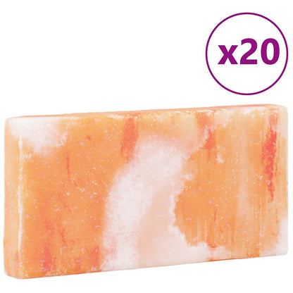 Salt Stones 20 pcs Pink 20 x 2.5 x 10 cm Rock salt