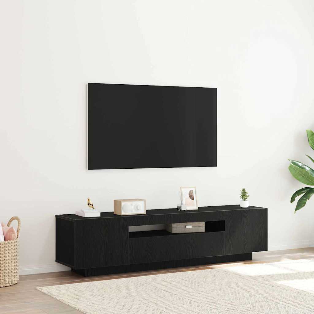 TV Cabinet Black 160 x 35 x 40 cm Engineered Wood