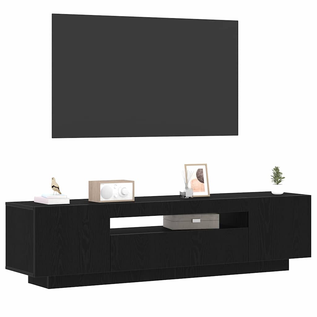 TV Cabinet Black 160 x 35 x 40 cm Engineered Wood