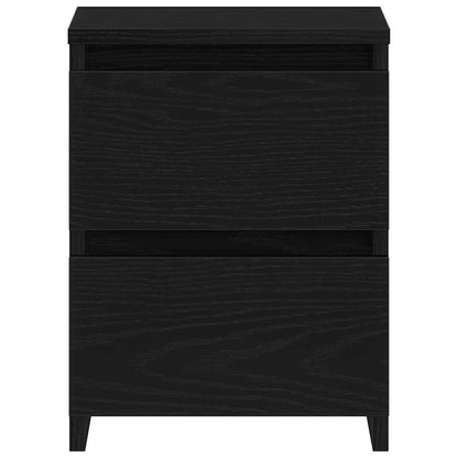 Bedside Cabinet Black oak 30 x 30 x 40 cm Engineered wood