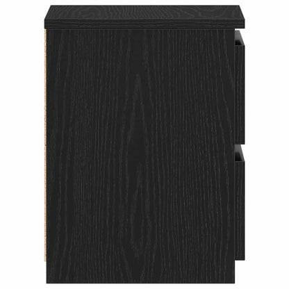 Bedside Cabinet Black oak 30 x 30 x 40 cm Engineered wood