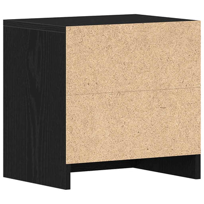 Bedside Cabinet Black Oak 40x30x40 cm Engineered Wood