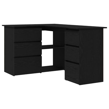 Corner Desk Black oak 145 x 100 x 76 cm Engineered wood