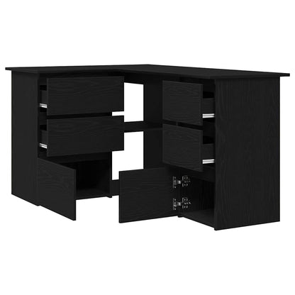 Corner Desk Black oak 145 x 100 x 76 cm Engineered wood
