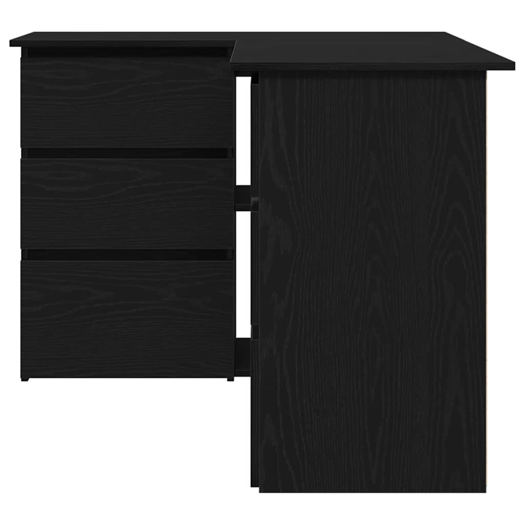 Corner Desk Black oak 145 x 100 x 76 cm Engineered wood