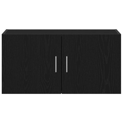 Wall Cabinet Black Oak 80x39x40 cm Engineered Wood