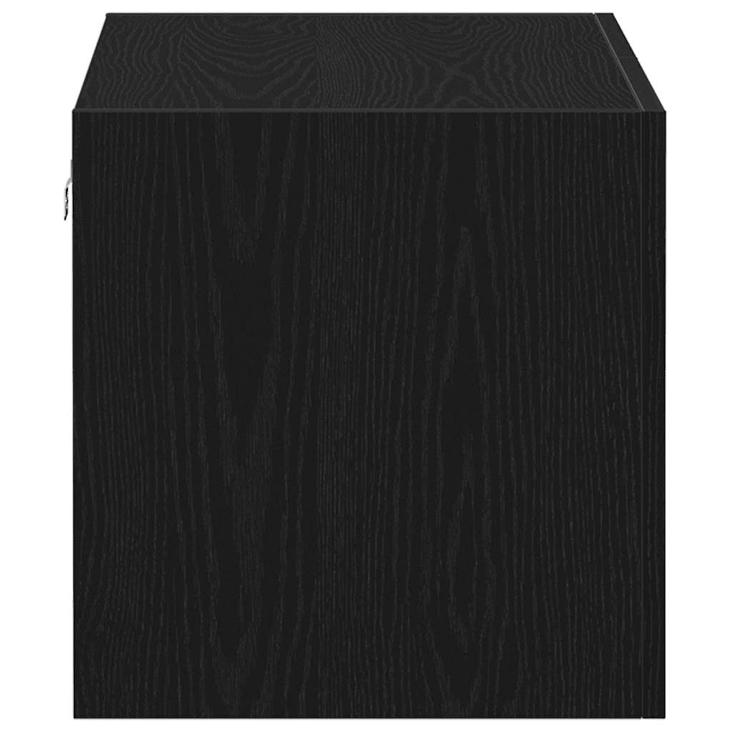 Wall Cabinet Black Oak 80x39x40 cm Engineered Wood