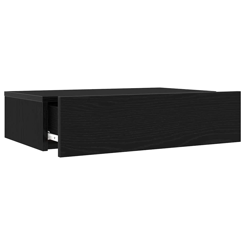 TV Cabinets with LED Lights 2 pcs Black Oak 60x35x15.5 cm