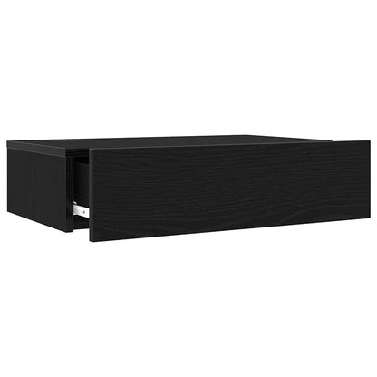 TV Cabinets with LED Lights 2 pcs Black Oak 60x35x15.5 cm