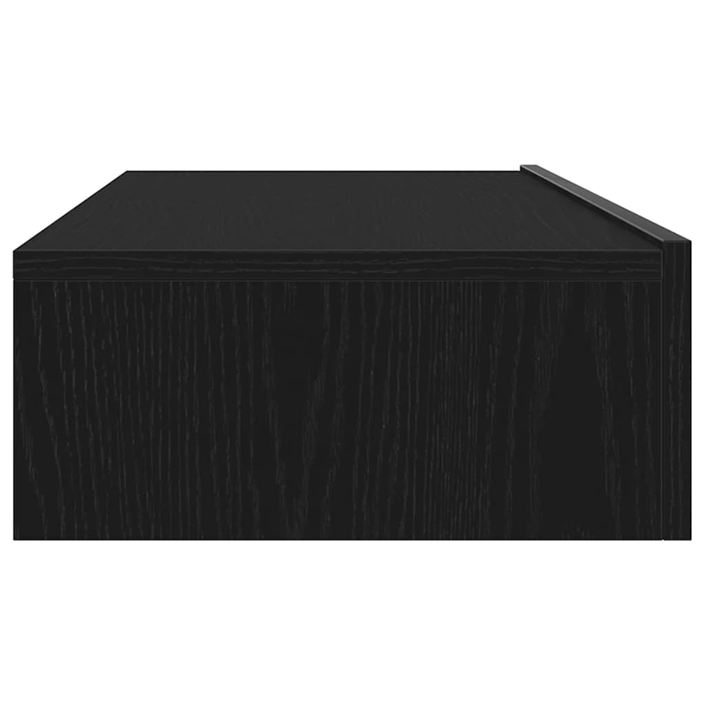 TV Cabinets with LED Lights 2 pcs Black Oak 60x35x15.5 cm