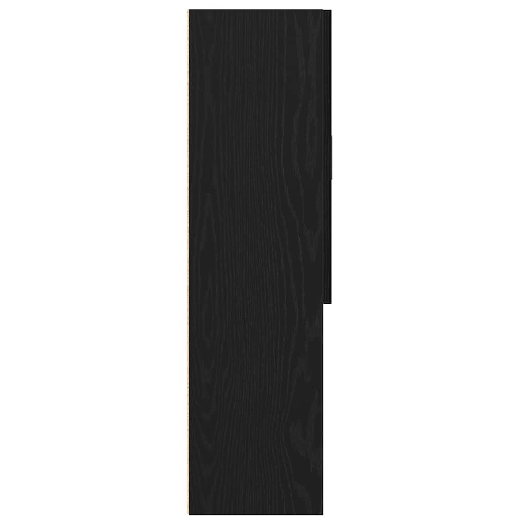 Washing Machine Cabinet Black Oak 70.5x25.5x90 cm