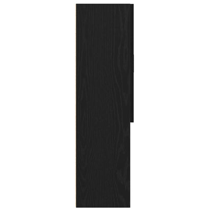 Washing Machine Cabinet Black Oak 70.5x25.5x90 cm