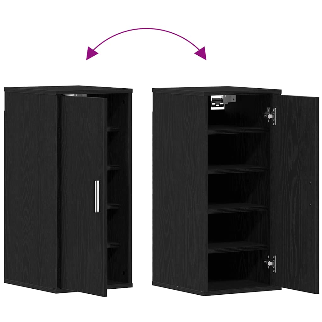 Shoe Cabinets 2 pcs Black Oak 32x35x70 cm Engineered Wood