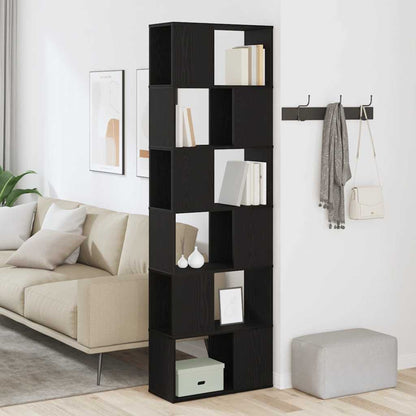 Book Cabinet/Room Divider Black Oak 60x24x186 cm