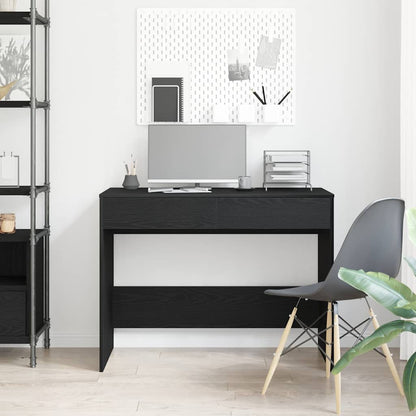 Desk Black Oak 101x50x76.5 cm Engineered Wood
