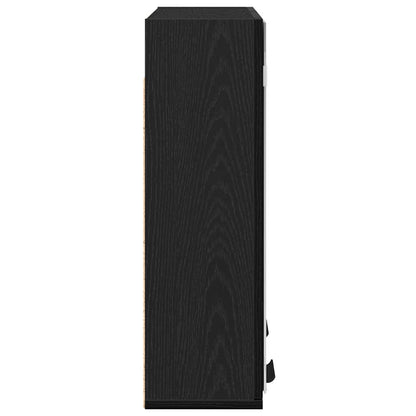 Bathroom Mirror Cabinet with Shelf Black oak 64 x 20 x 67 cm