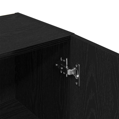 Bathroom Cabinet Black oak 61 x 61 x 188.5 cm Engineered Wood