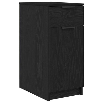 Desk Cabinet Black oak 33 x 50 x 75 cm Engineered Wood