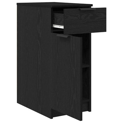 Desk Cabinet Black oak 33 x 50 x 75 cm Engineered Wood