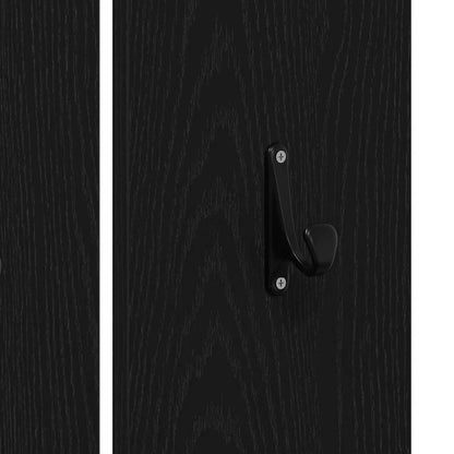 Hallway Furniture Set 4 pcs Black oak 80 x 30.5 x 40 cm