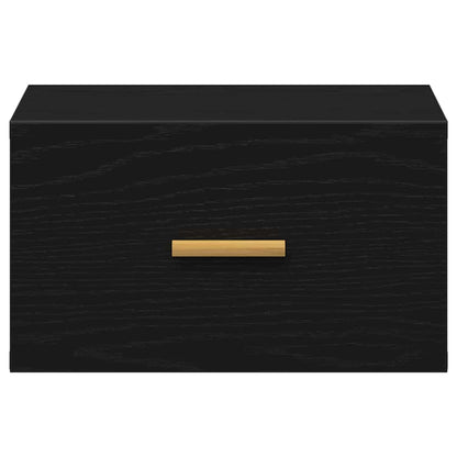 Wall-mounted Bedside Cabinet 2 pcs Black oak 35 x 35 x 20 cm