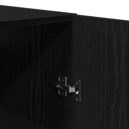 Wall Cabinet Black Oak 60x31x60 cm Engineered Wood