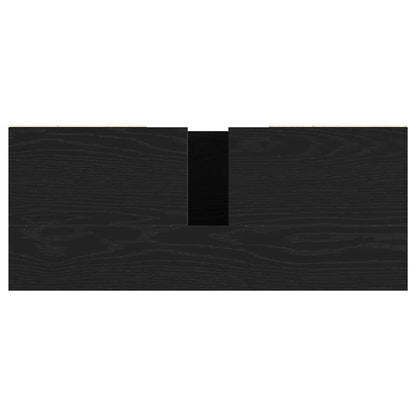 Sink Cabinet Black Oak 80x33x60 cm Engineered Wood