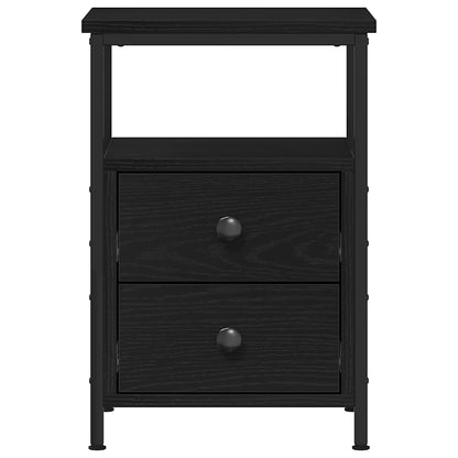 Bedside Cabinets 2 pcs Black Oak 34x35.5x50 cm Engineered Wood