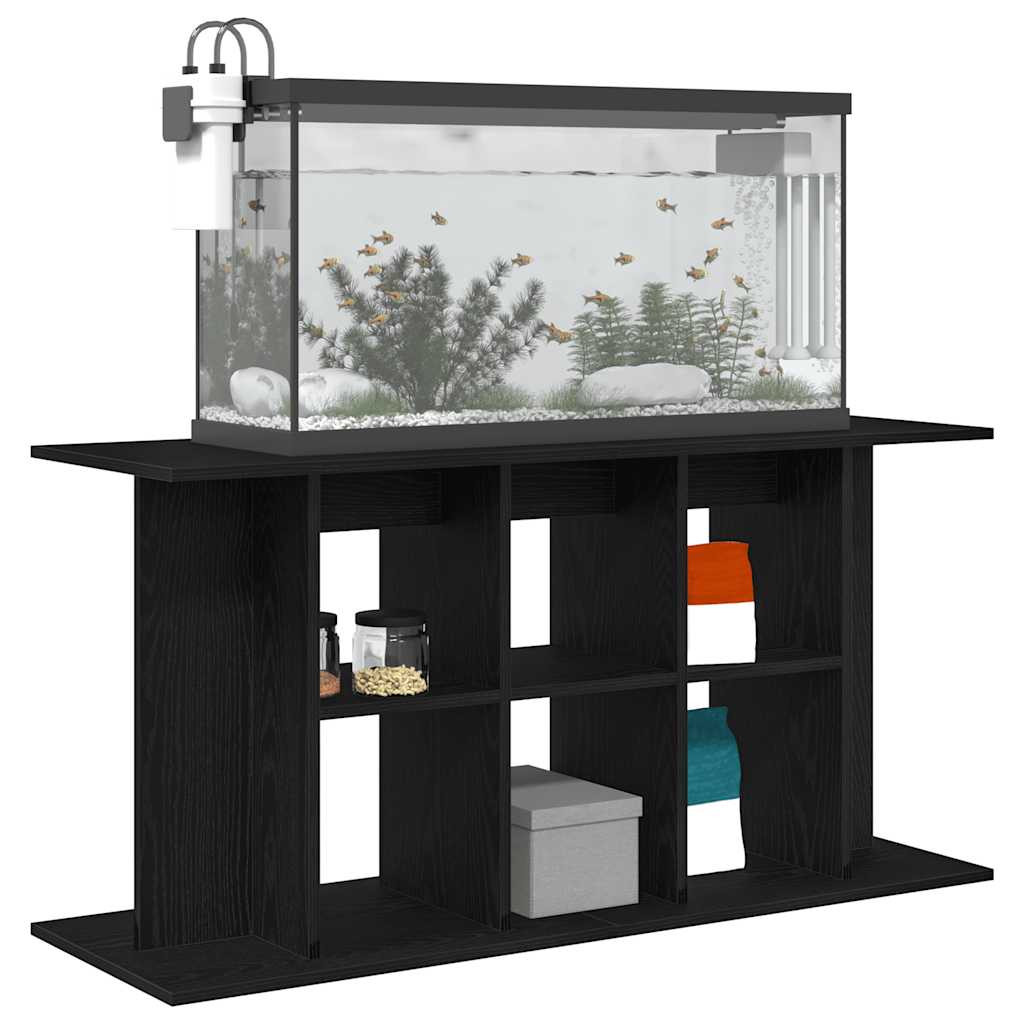 Aquarium Stand Black Oak 120x40x60 cm Engineered Wood