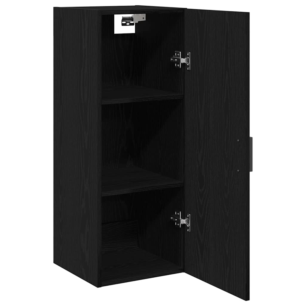 Wall Mounted Cabinet Black Oak 34.5x34x90 cm Engineered Wood