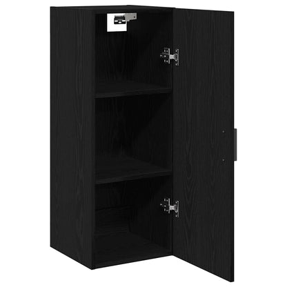 Wall Mounted Cabinet Black Oak 34.5x34x90 cm Engineered Wood