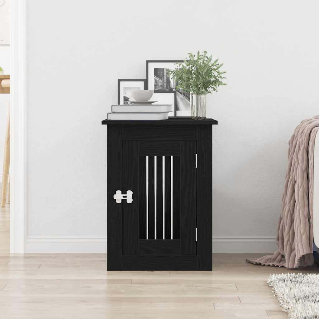 Dog Crate Furniture Black Oak 62x45x59 cm Engineered Wood