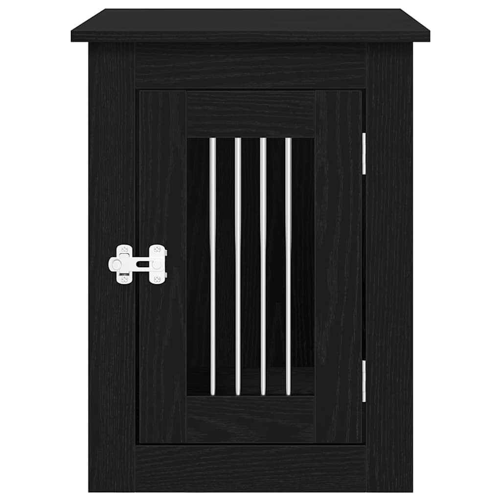 Dog Crate Furniture Black Oak 62x45x59 cm Engineered Wood