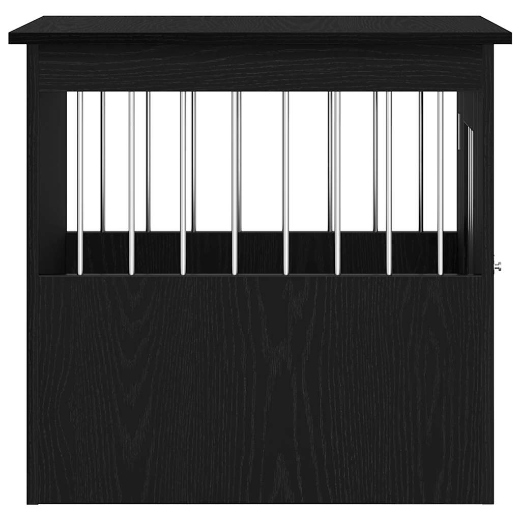 Dog Crate Furniture Black Oak 62x45x59 cm Engineered Wood