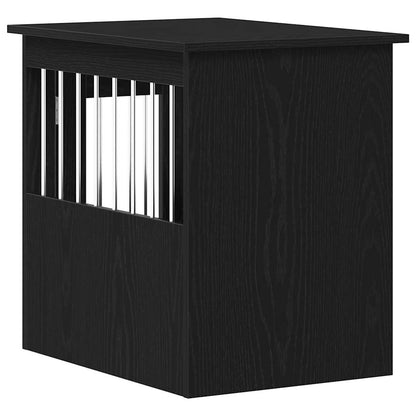 Dog Crate Furniture Black Oak 62x45x59 cm Engineered Wood