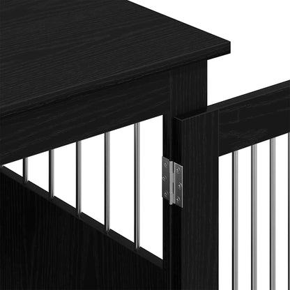 Dog Crate Furniture Black Oak 62x45x59 cm Engineered Wood