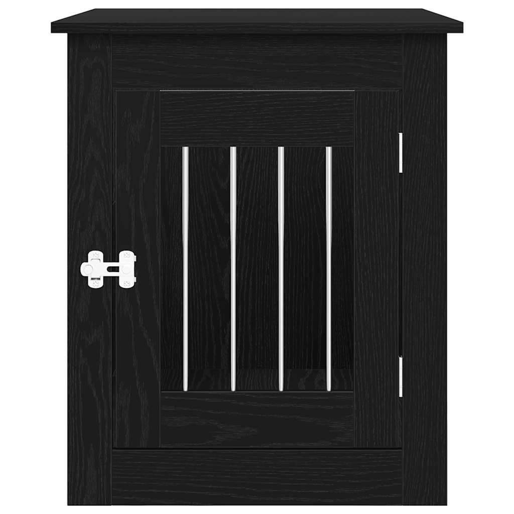 Dog Crate Furniture Black Oak 75x55x65 cm Engineered Wood