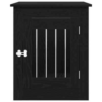 Dog Crate Furniture Black Oak 75x55x65 cm Engineered Wood
