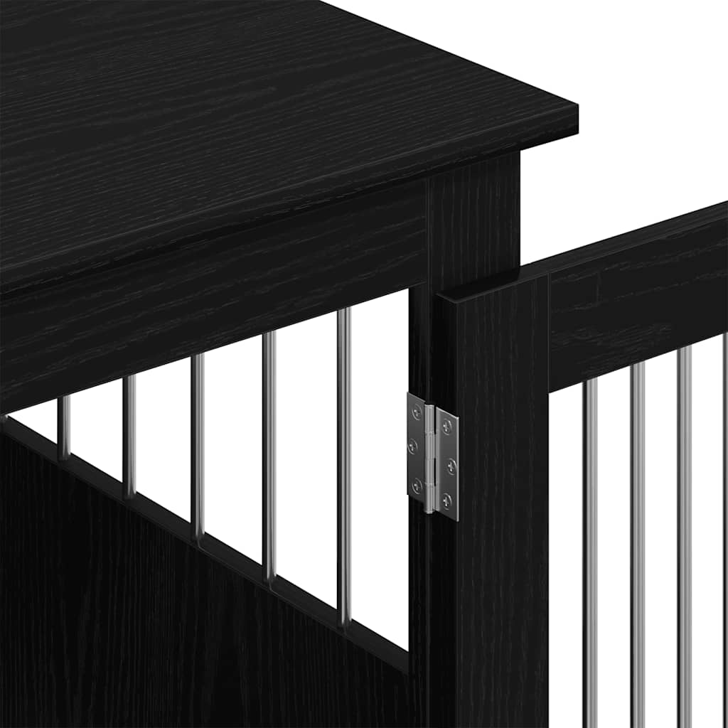 Dog Crate Furniture Black Oak 75x55x65 cm Engineered Wood