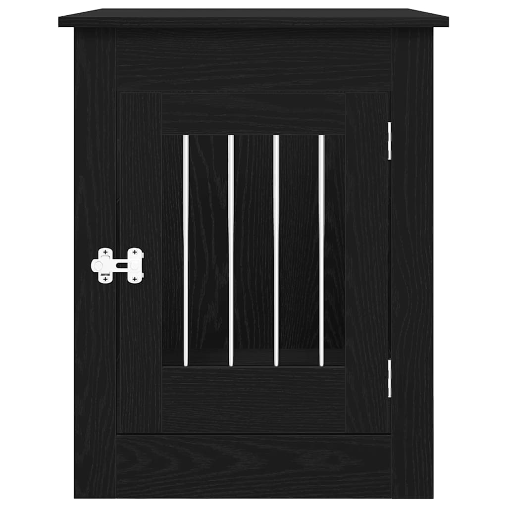 Dog Crate Furniture Black Oak 80x55x68 cm Engineered Wood
