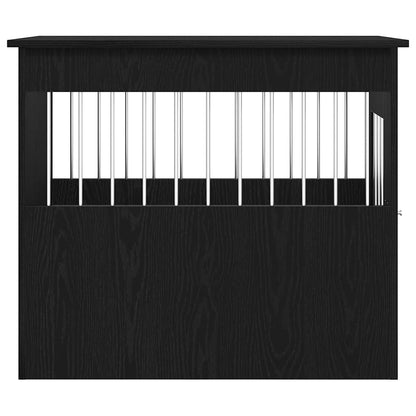 Dog Crate Furniture Black Oak 80x55x68 cm Engineered Wood