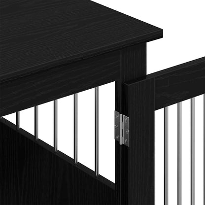 Dog Crate Furniture Black Oak 80x55x68 cm Engineered Wood
