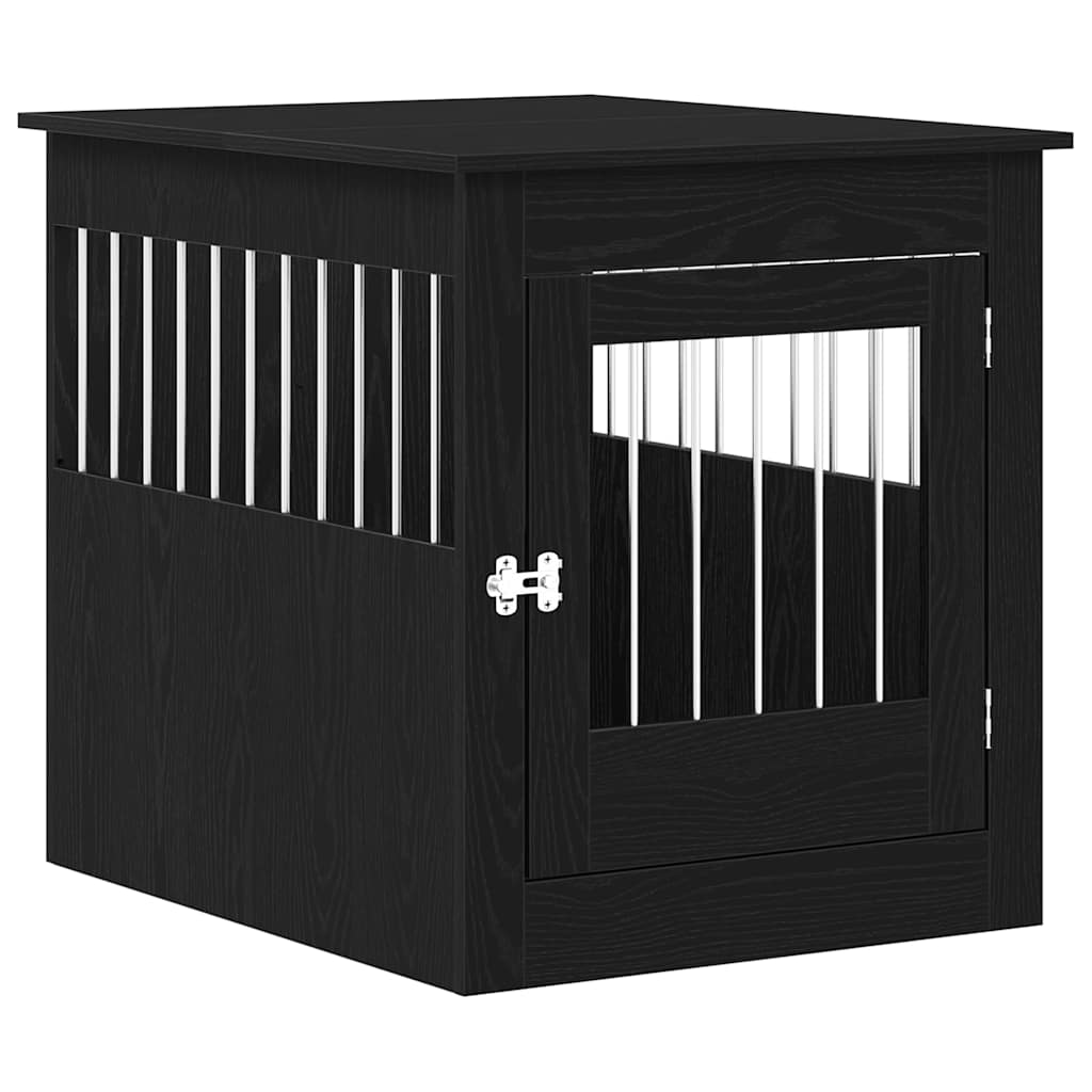 Dog Crate Furniture Black Oak 80x64.5x71 cm Engineered Wood
