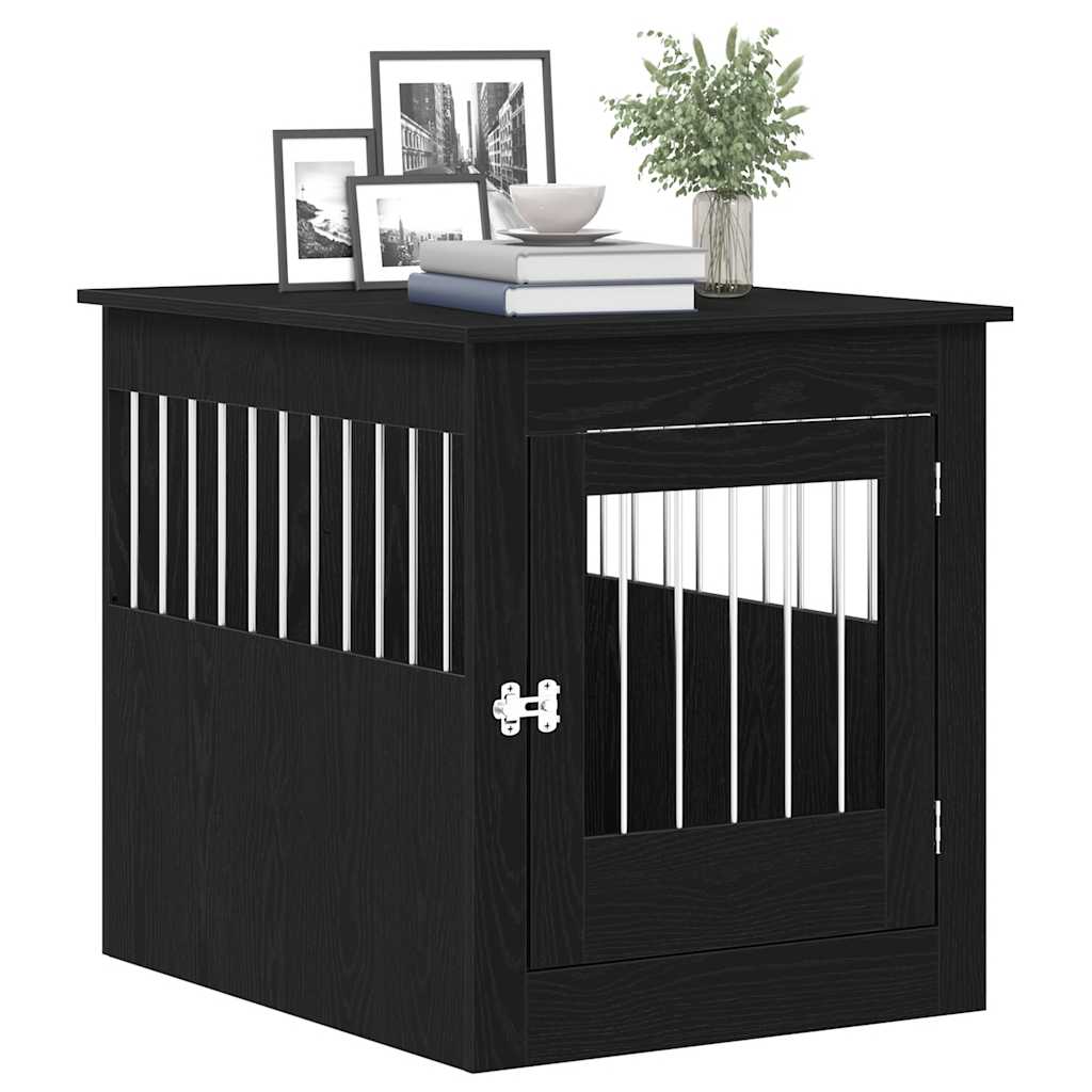 Dog Crate Furniture Black Oak 80x64.5x71 cm Engineered Wood