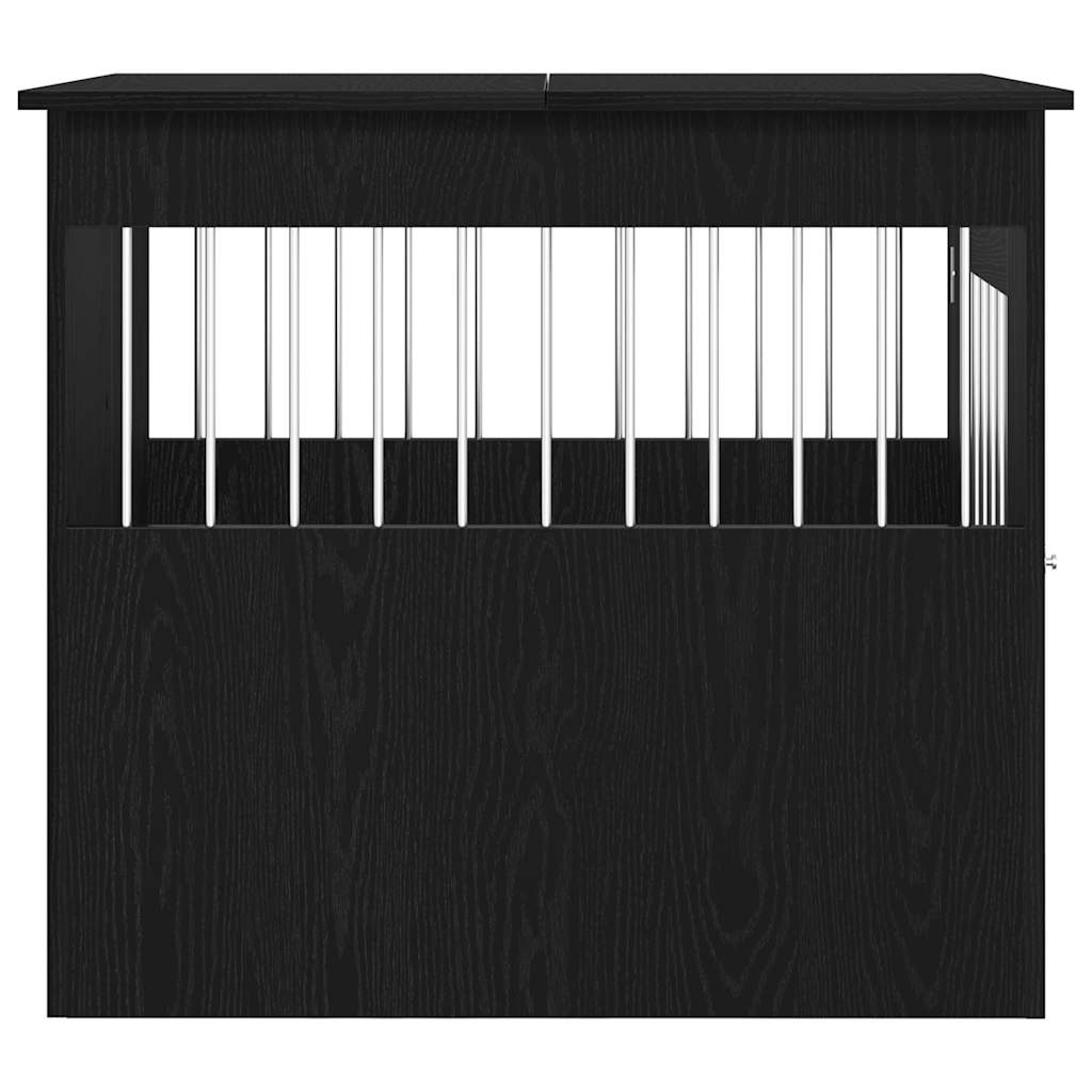 Dog Crate Furniture Black Oak 80x64.5x71 cm Engineered Wood