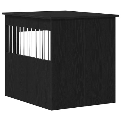 Dog Crate Furniture Black Oak 80x64.5x71 cm Engineered Wood
