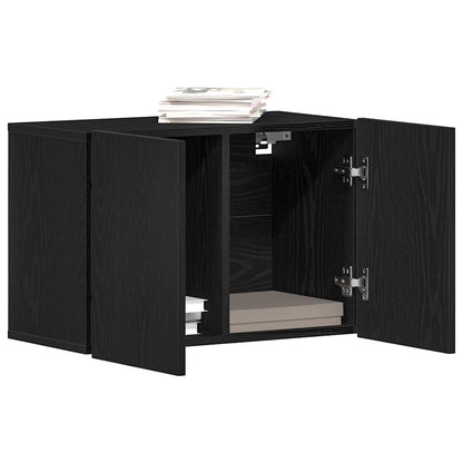 TV Cabinet Black Oak 60x30x41 cm Engineered Wood