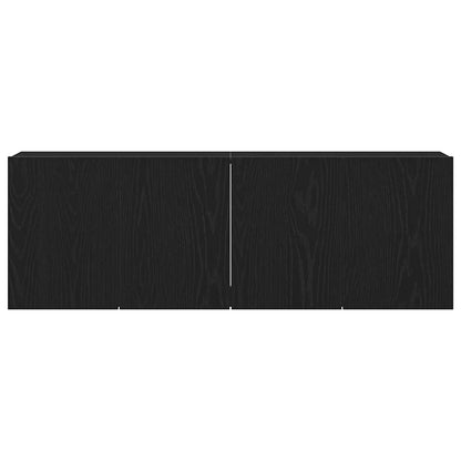 TV Cabinets 2 pcs Black Oak 120x30x41 cm Engineered Wood